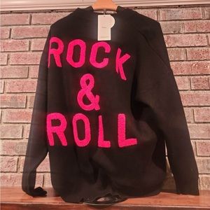 Moocci Sweater - Rock and Roll - Pink/Black Size XL - NWT